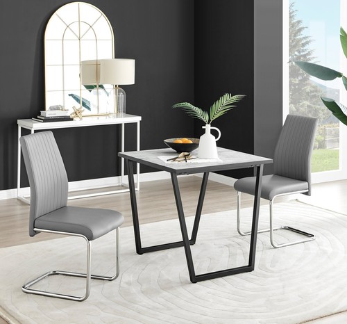 Carson dining table - table, white