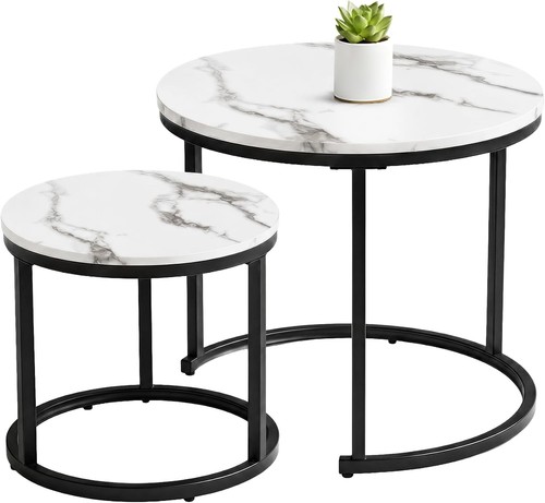 Round nesting coffee table set - round,