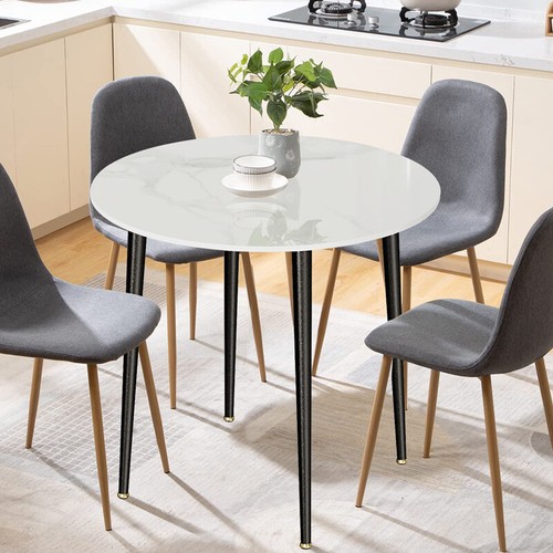 Round marble kitchen - kitchen, table