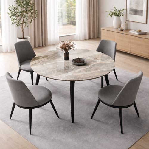 Round dining table 80cm - dining,