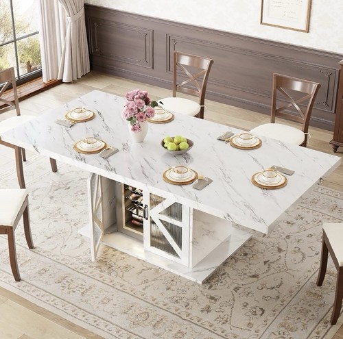 White marble effect - white,